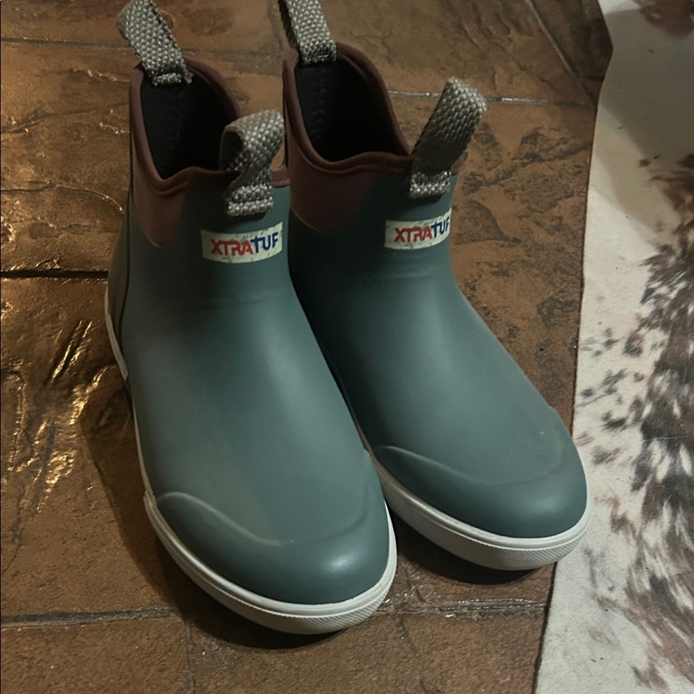 XTRATUF Women's Winter Rain Boots - Green and Brown